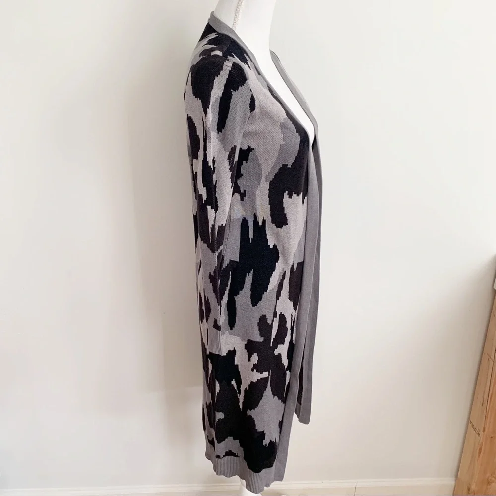 NWT Boston Proper Camouflage Duster Long Line Open Cardigan Sz XXS - Picture 12 of 13